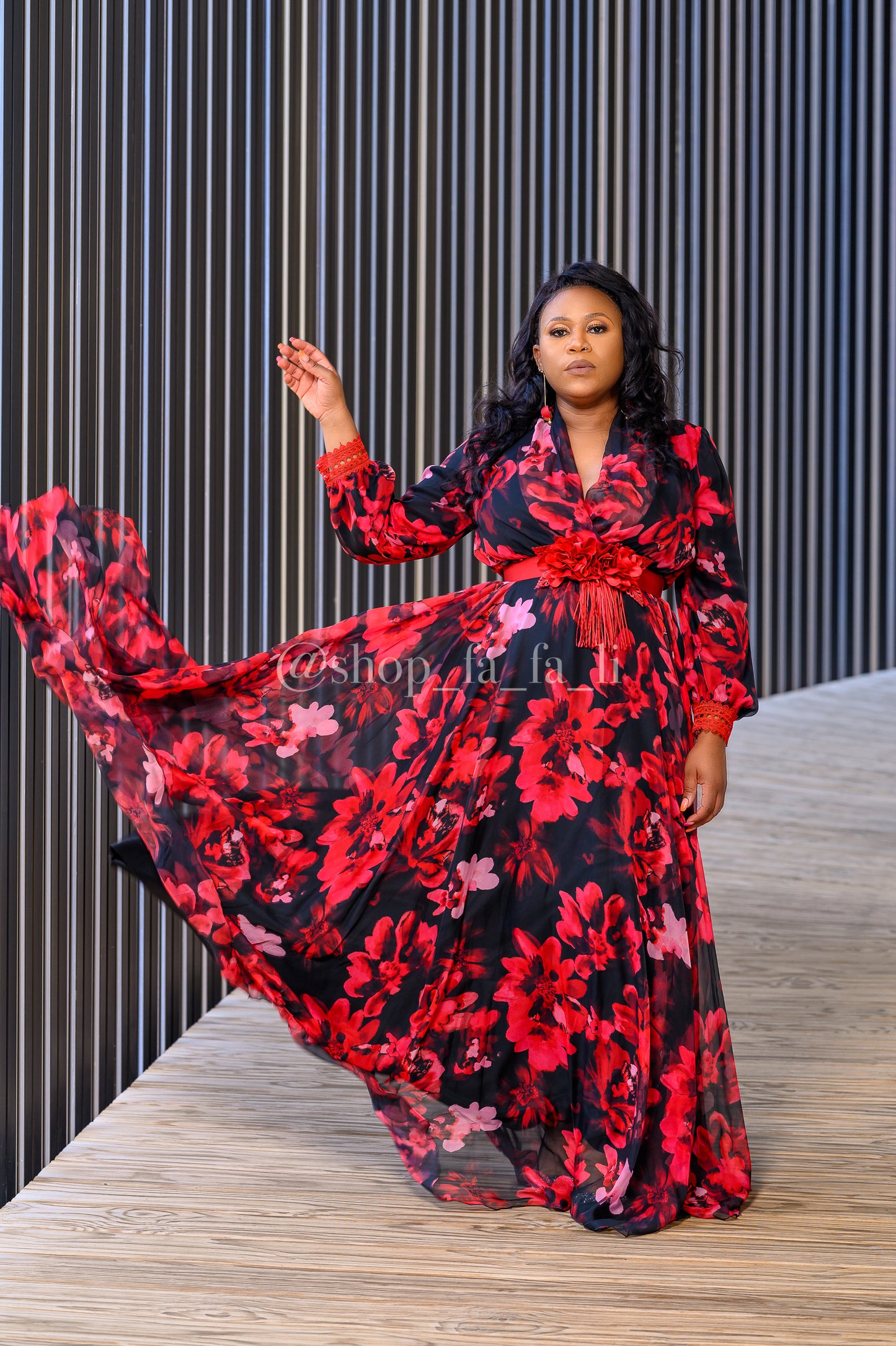 Red Floral Dress