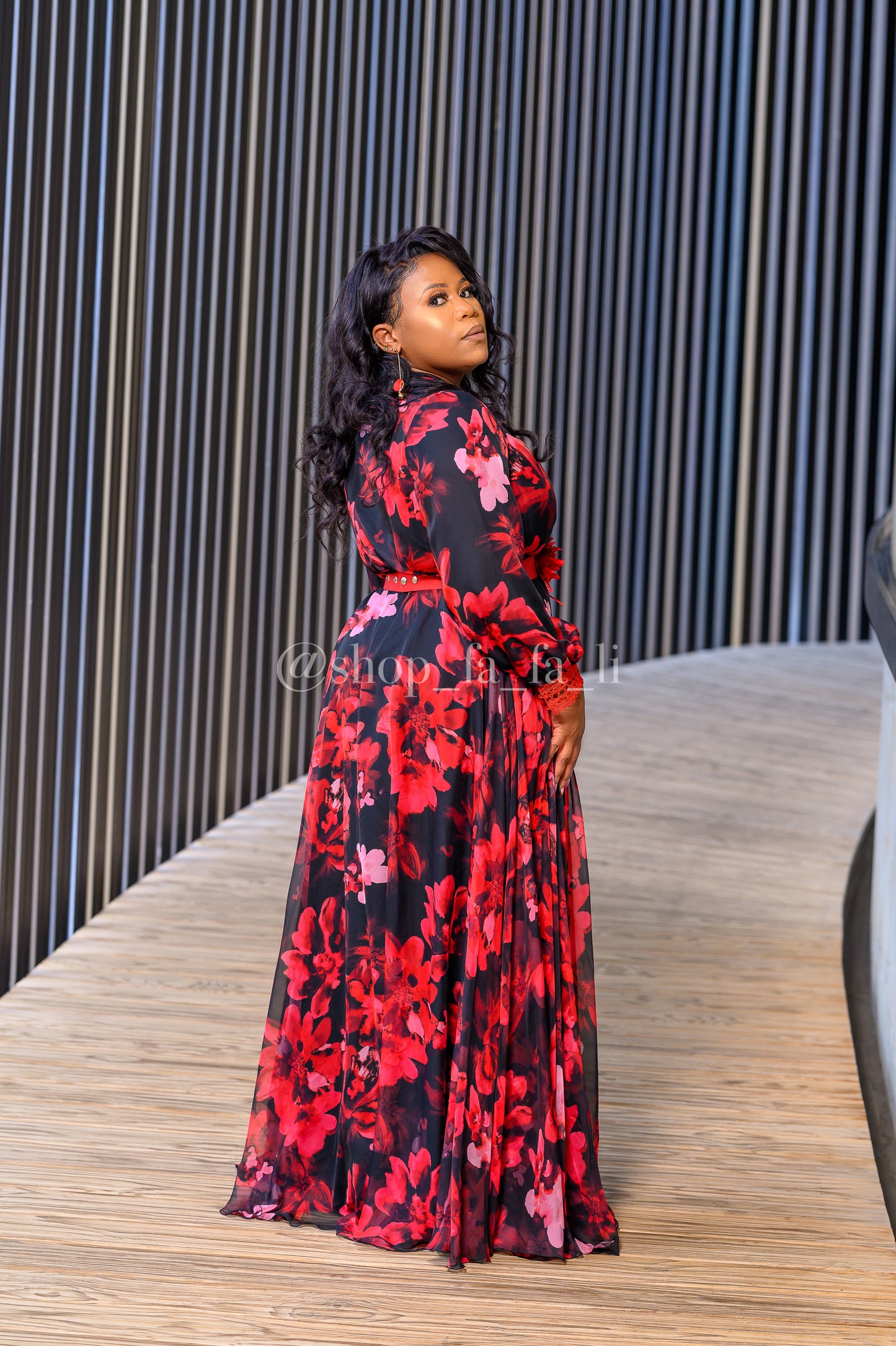Red Floral Dress