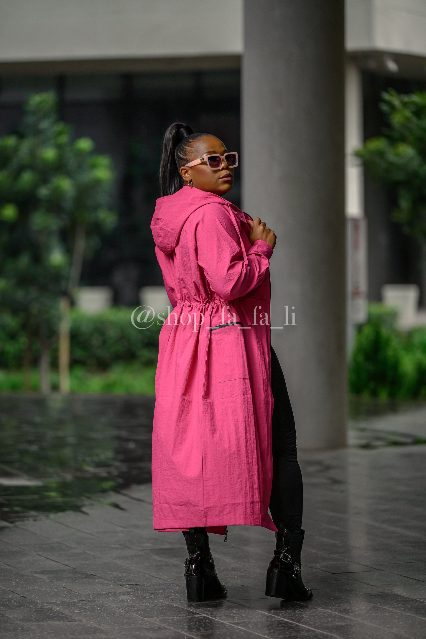 Pink Trench Coat