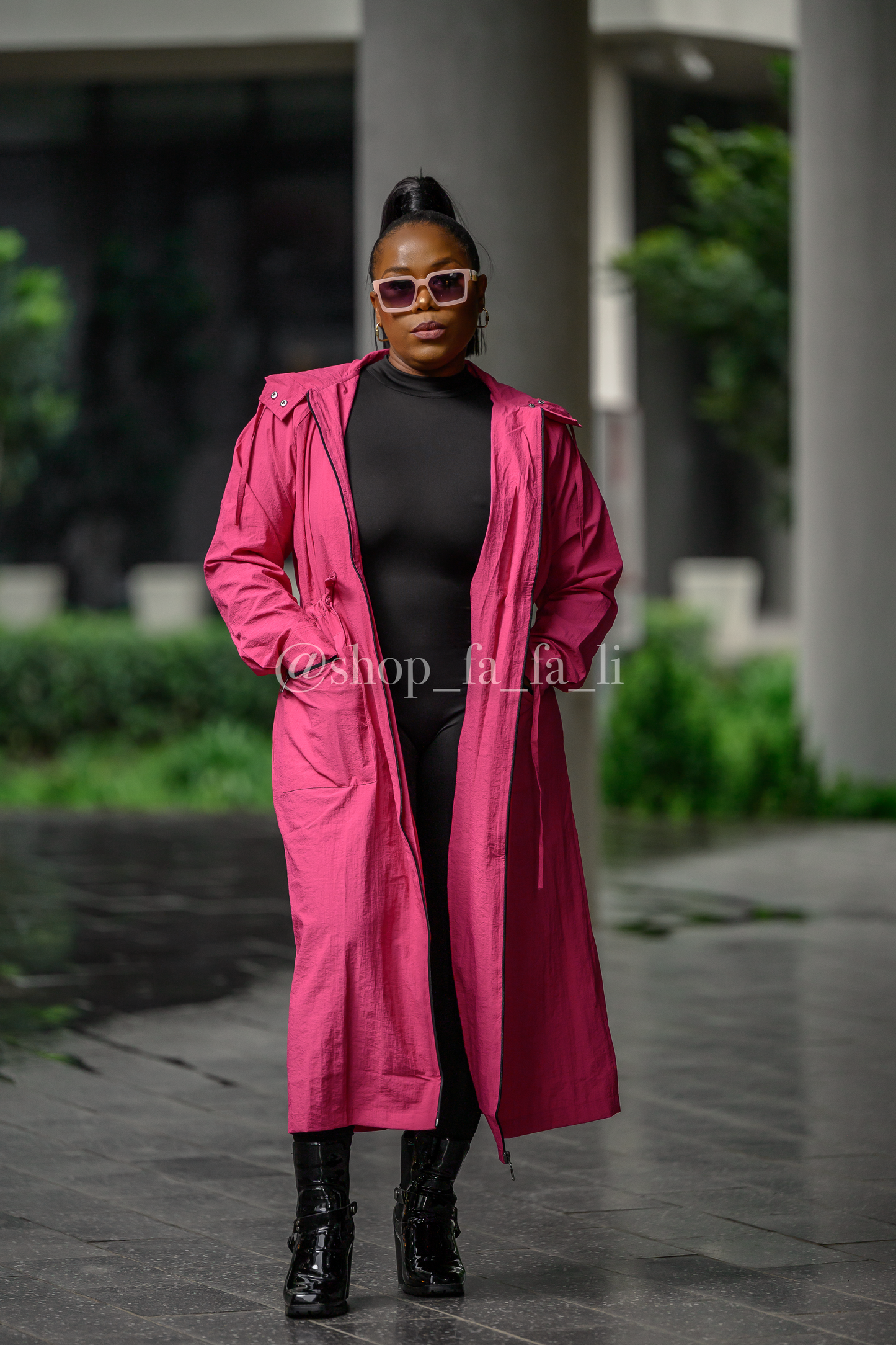 Pink Trench Coat