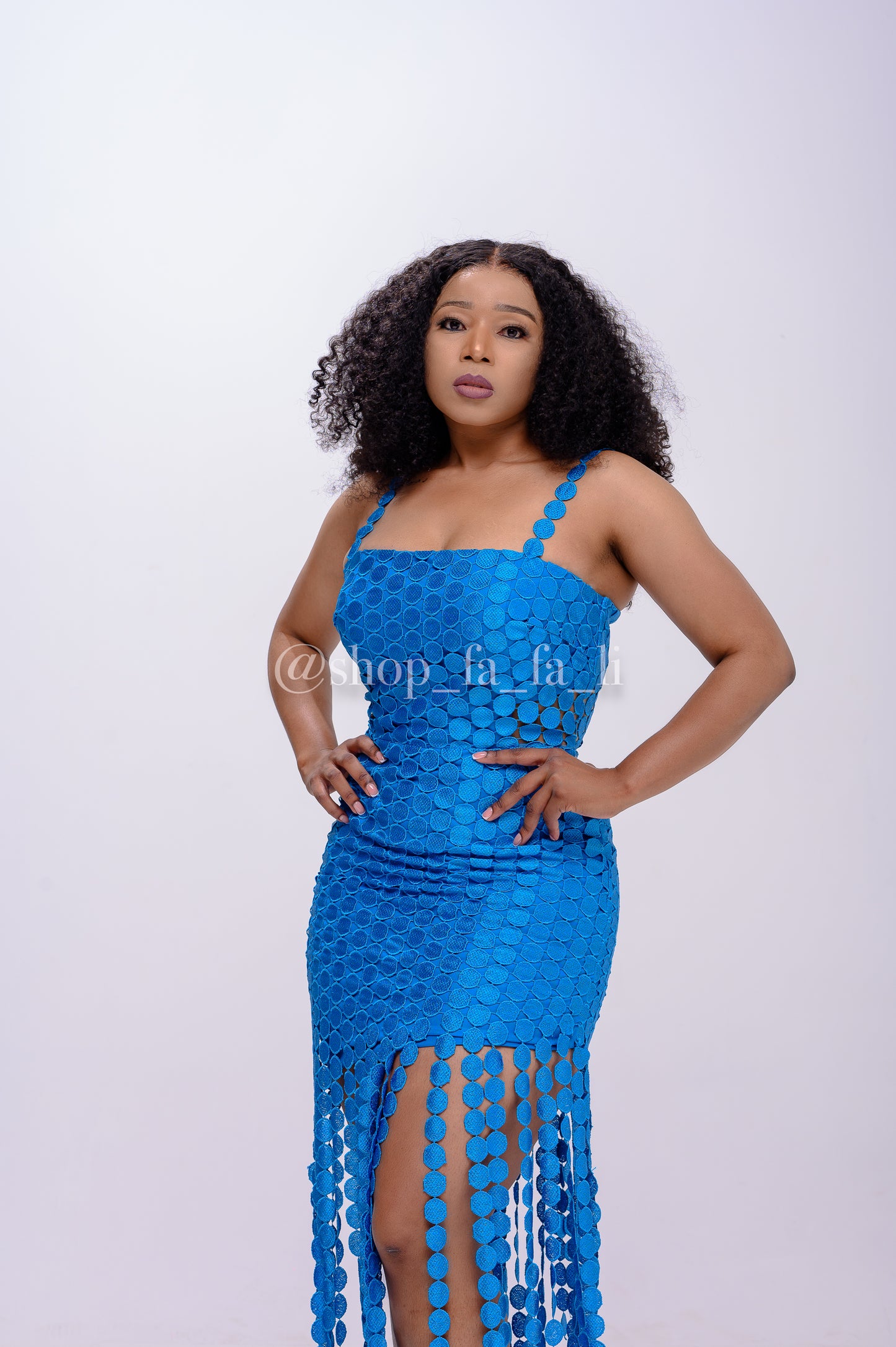 Tassels Blue dress