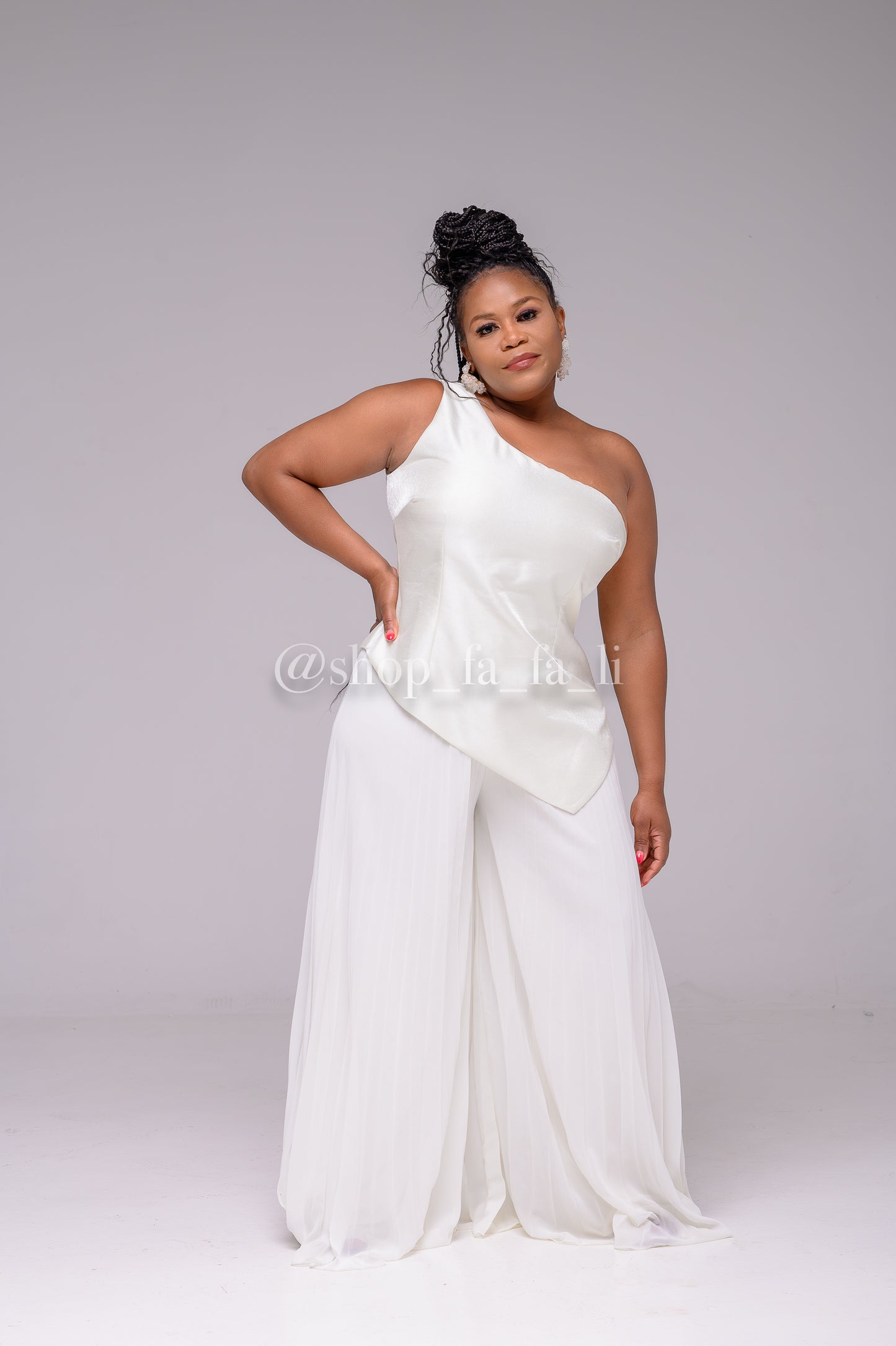 White Pleet Jumpsuit