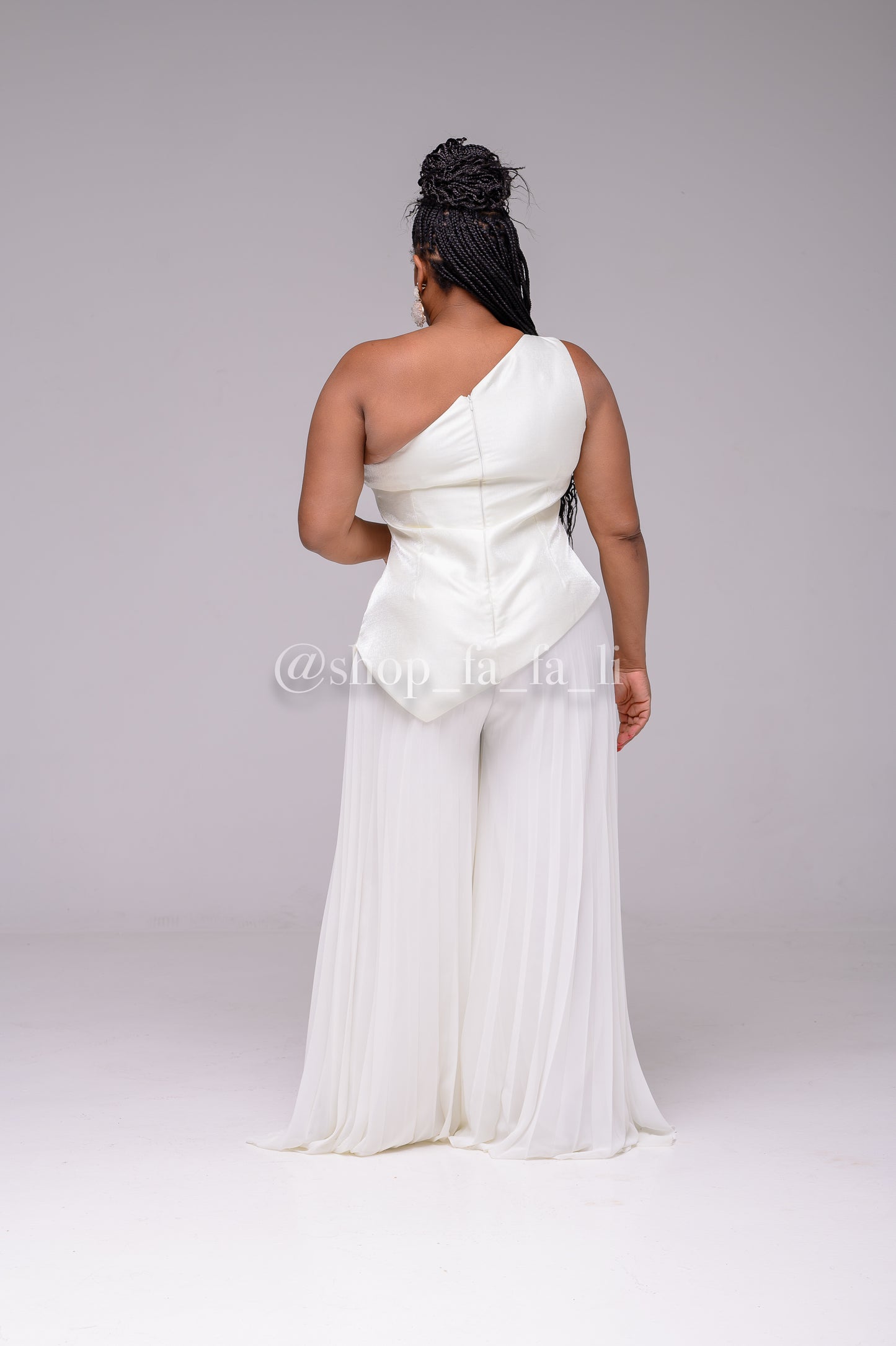 White Pleet Jumpsuit