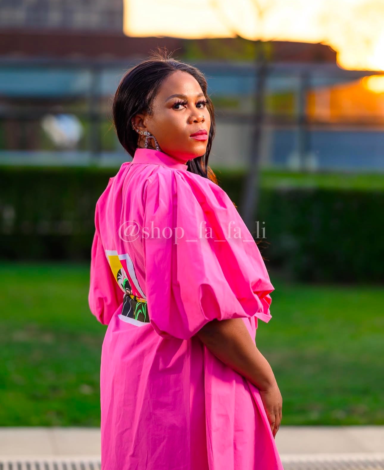 Pink graphic B Dress