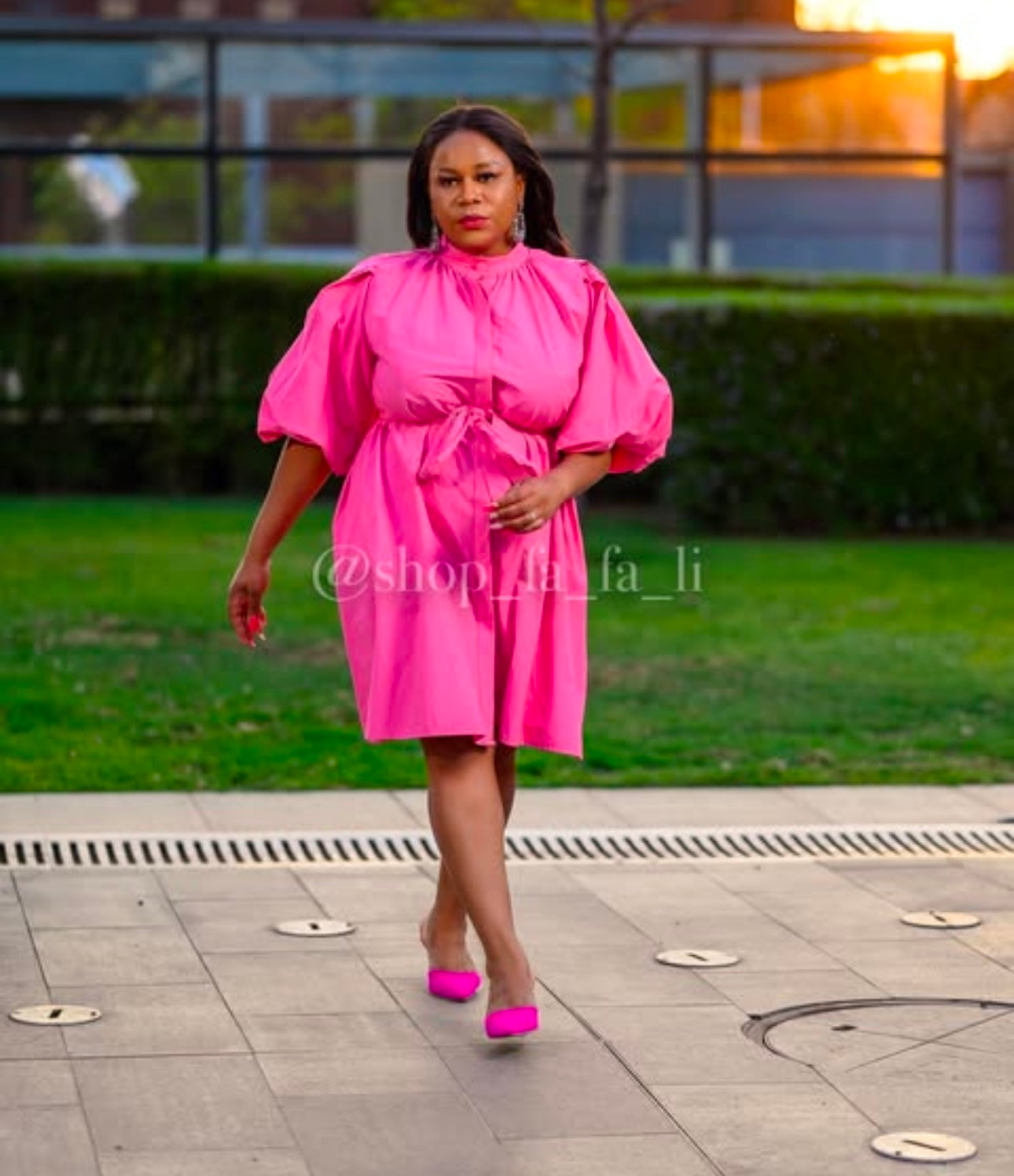 Pink graphic B Dress