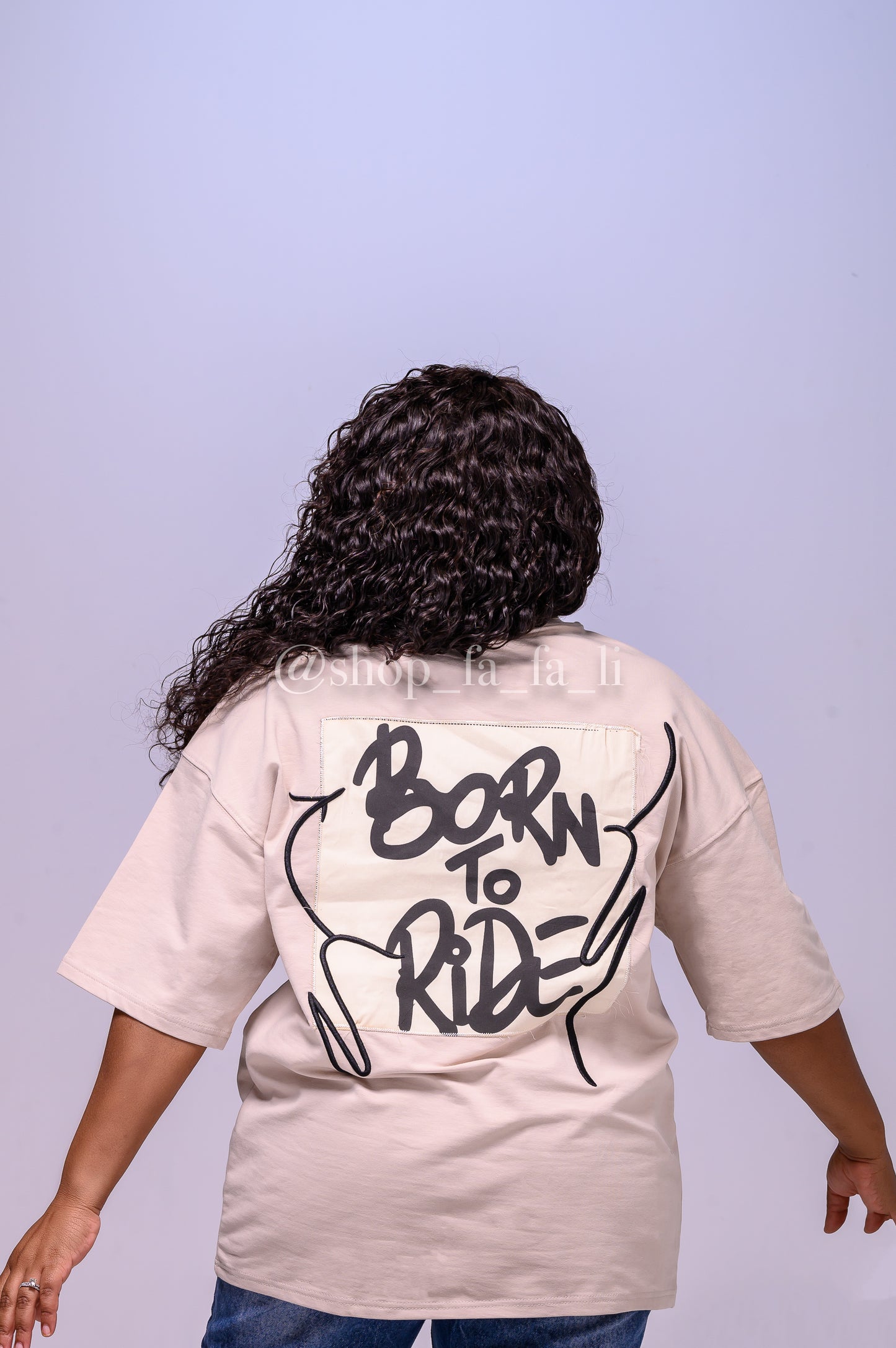 T-shirt -Oversized Fit Born to Ride