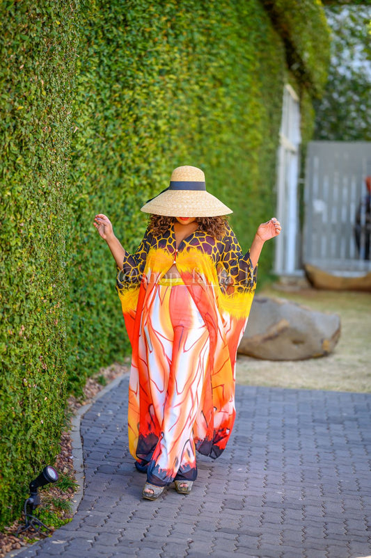 Orange Kimono Set