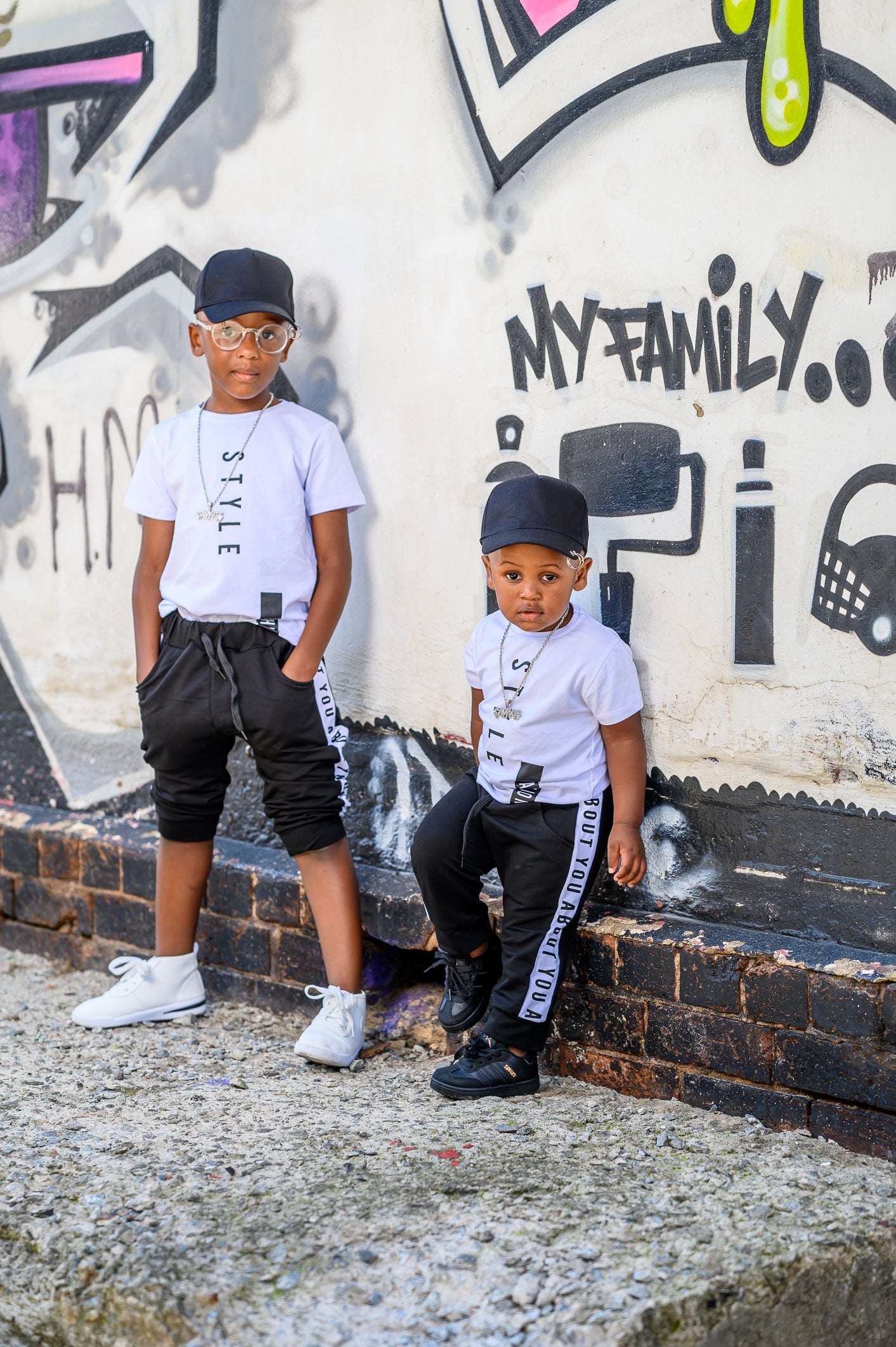 Kids 3 piece  BW Cap Set