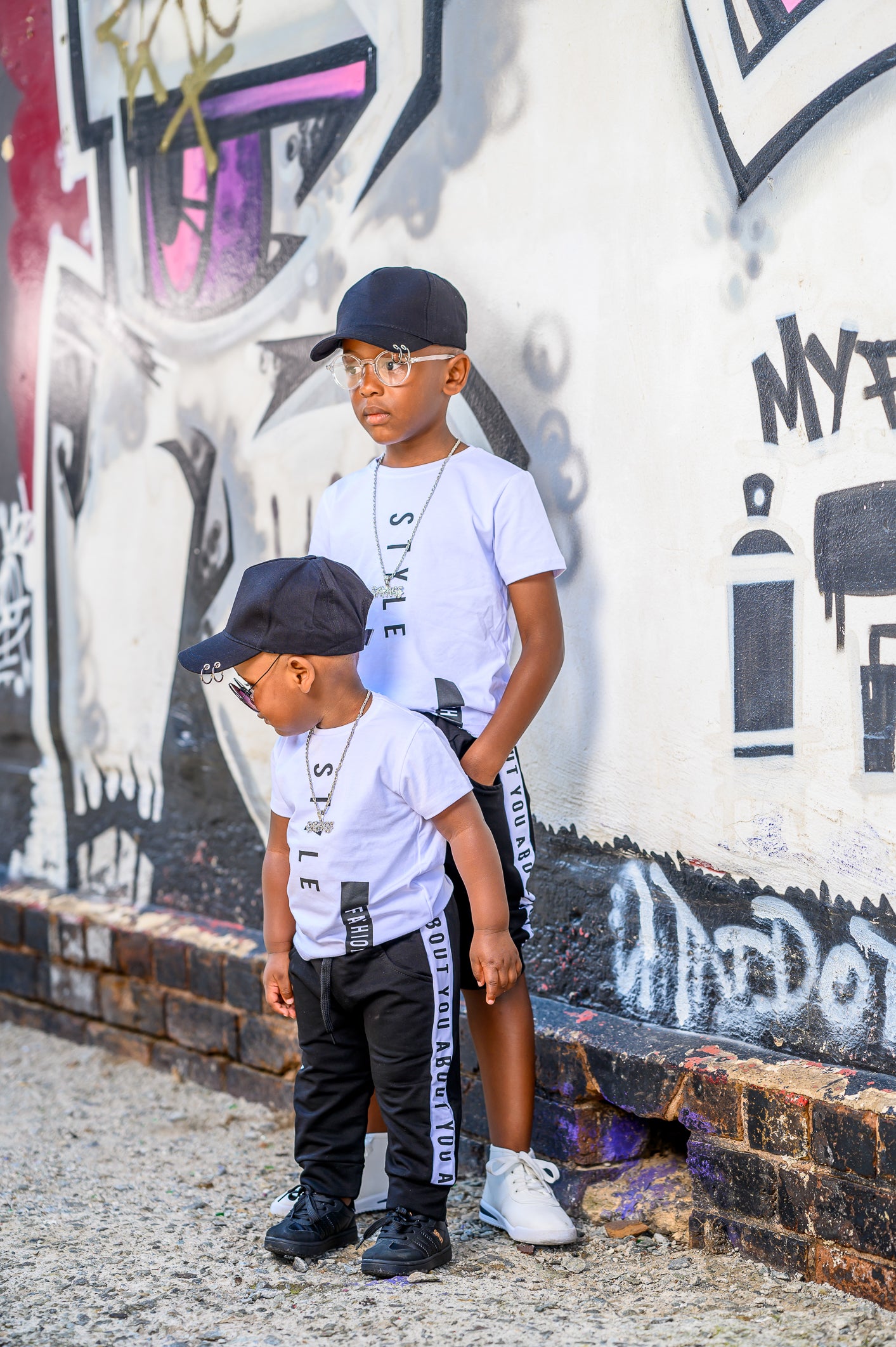 Kids 3 piece  BW Cap Set