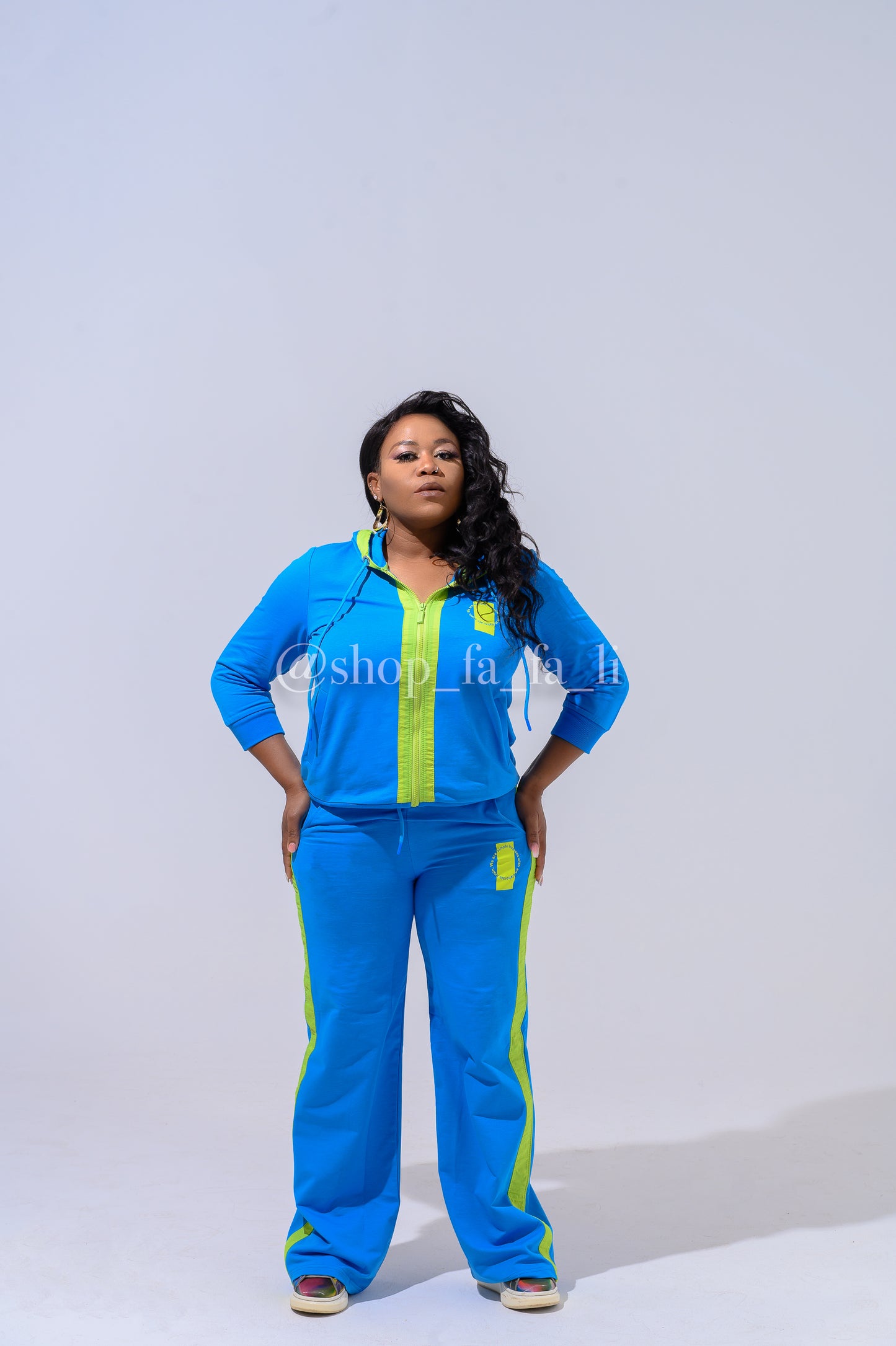 Blue and Lime Tracksuit