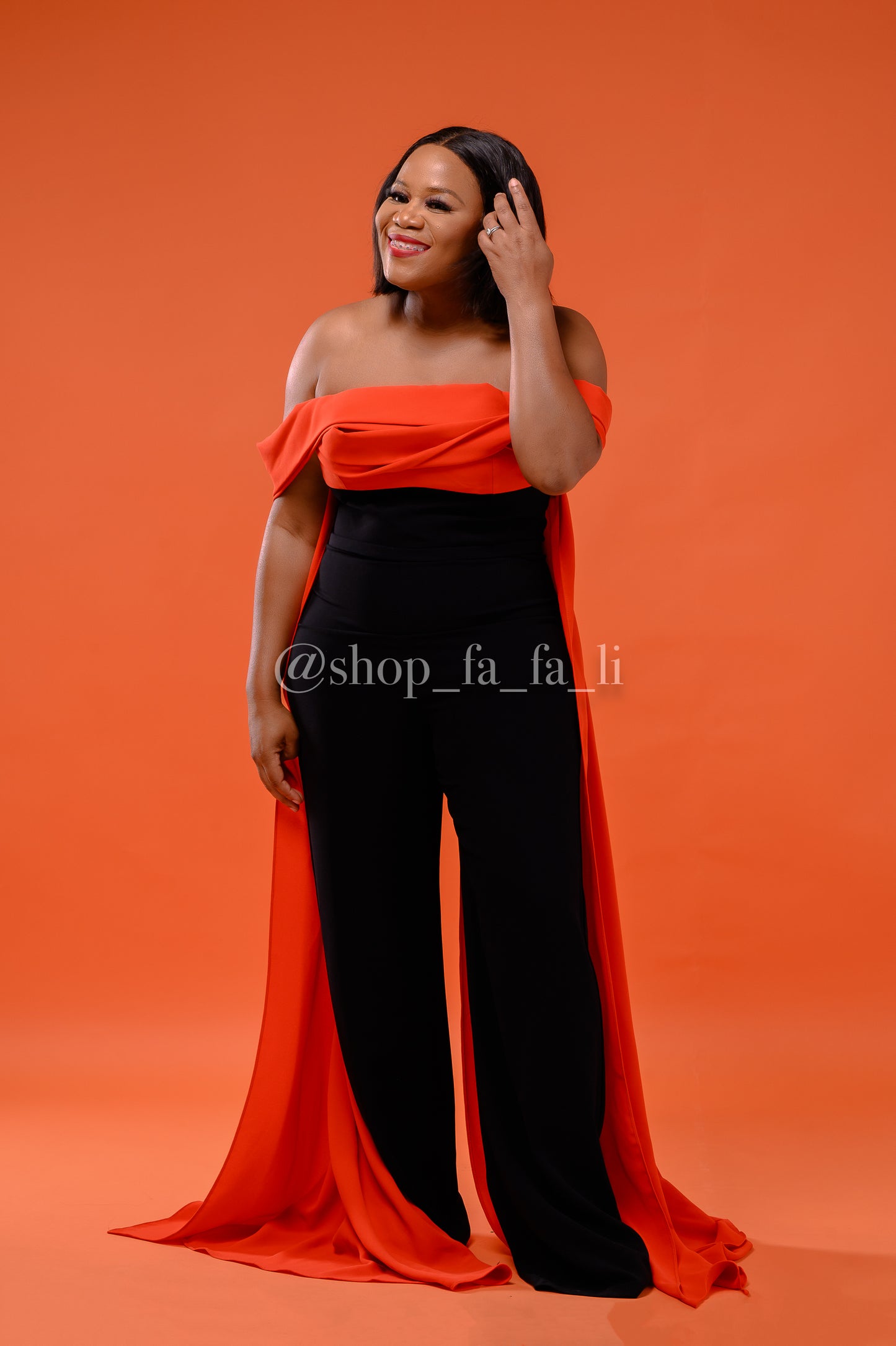 Bridgerton Orange /Black Jumpsuit