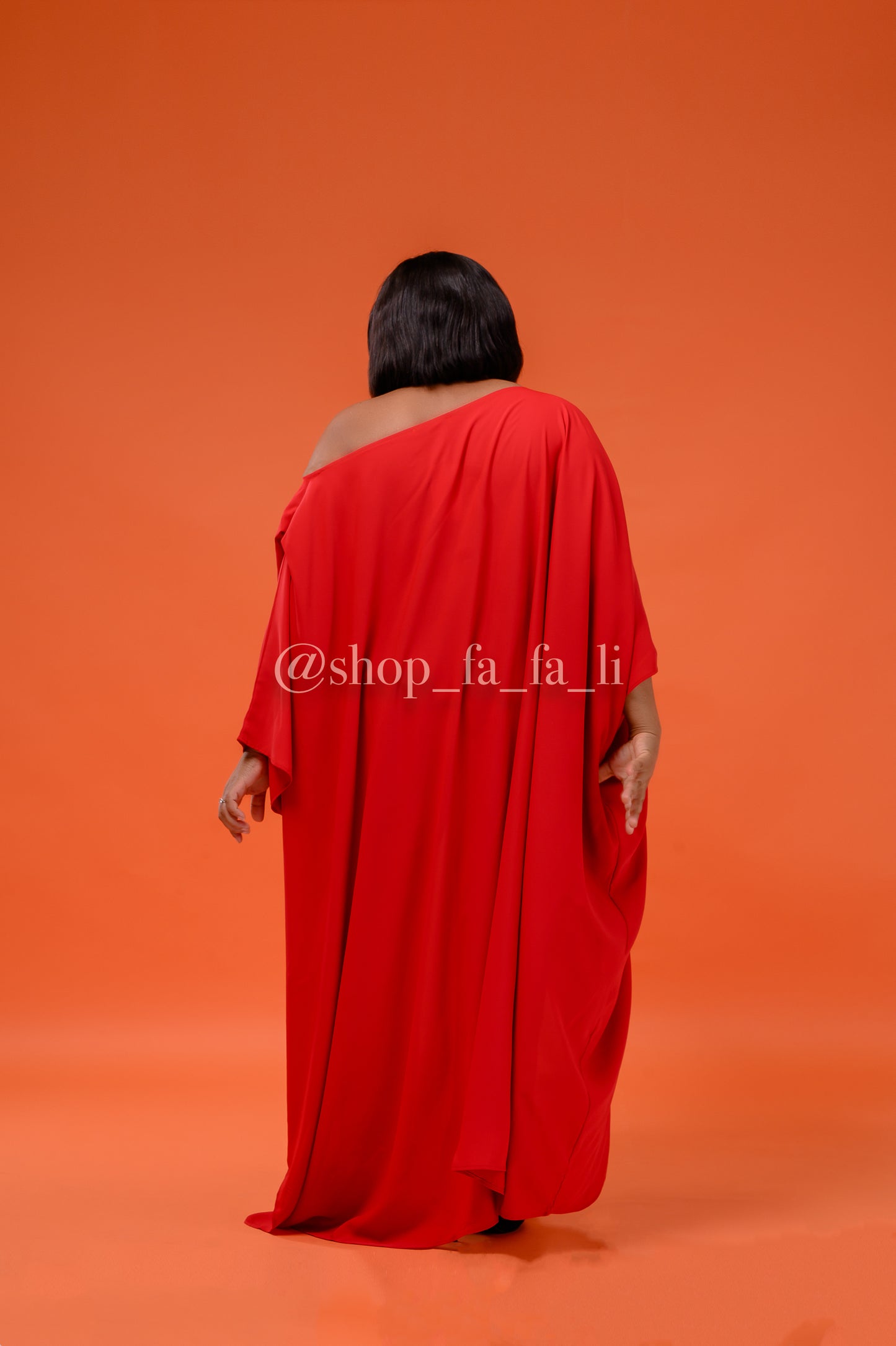 Red Half Cape Top