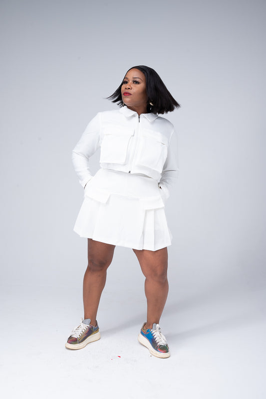 White Skort Set