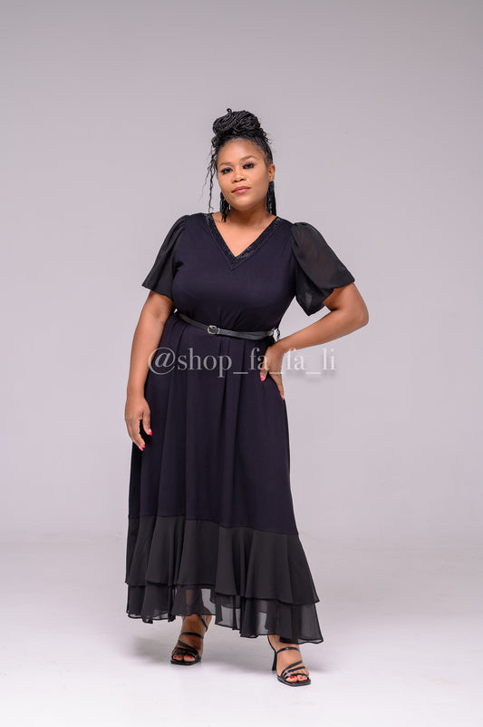 Black Free Flowing Dress