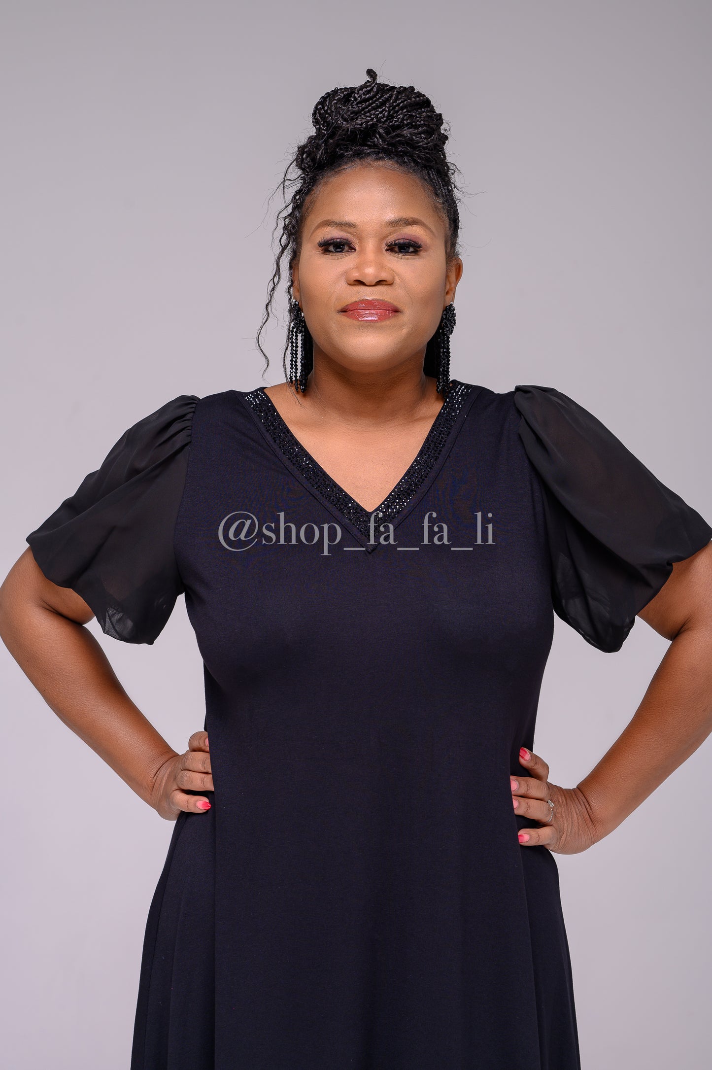 Black Free Flowing Dress